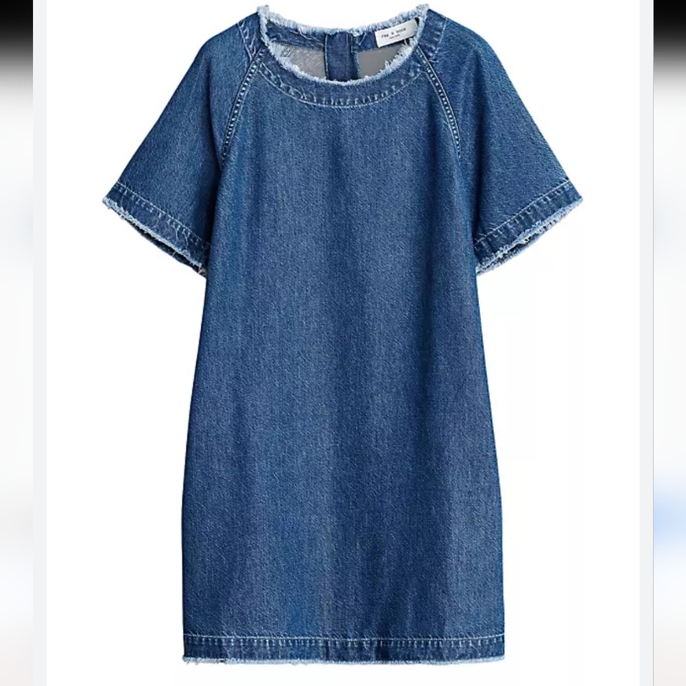rag & bone Blue Denim Mini Dress
